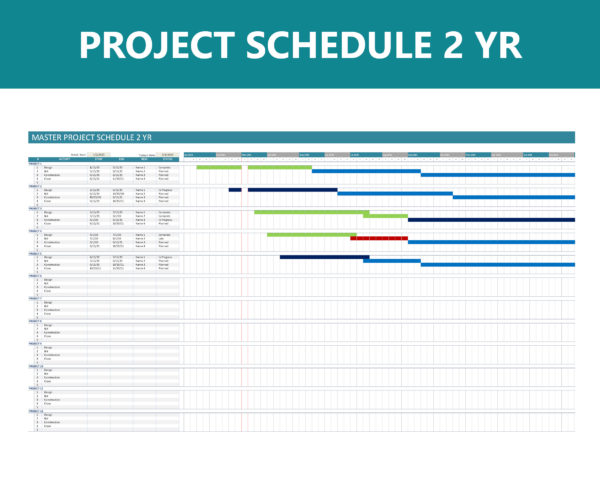 Master Project Schedule - 2 yr Gantt